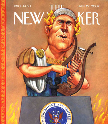 The New Yoker Cover: Bush as Nero